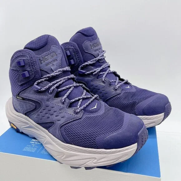 Hoka One One Anacapa 2 Mid GTX Trail Hiking Shoe Boots NIGHT SKY/OPAL Wms US 8.5